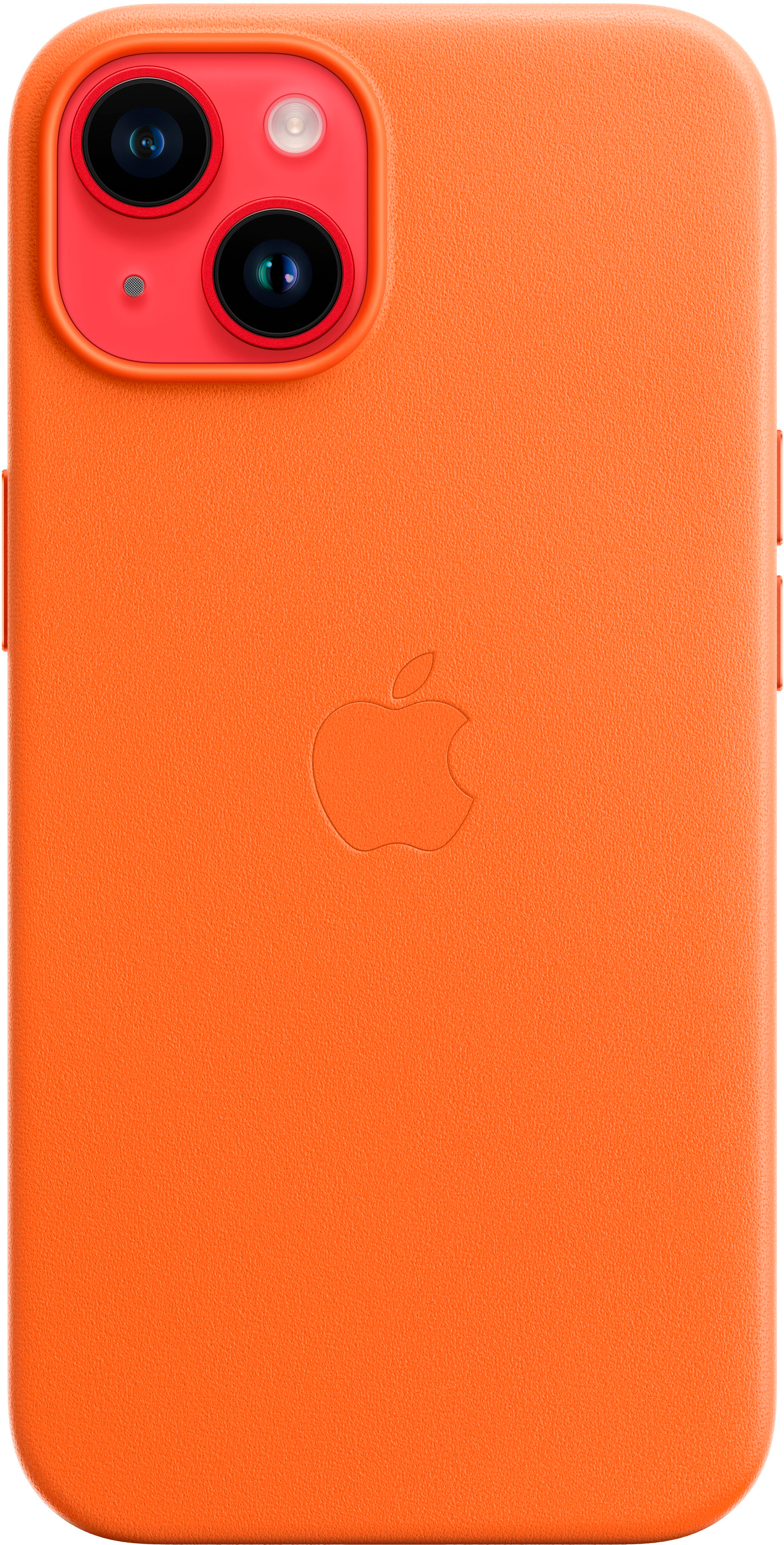 Apple iPhone 14 Leather Case with MagSafe Orange MPP83ZM/A ...