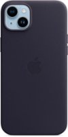 Apple - iPhone 14 Plus Leather Case with MagSafe - Ink - Front_Zoom
