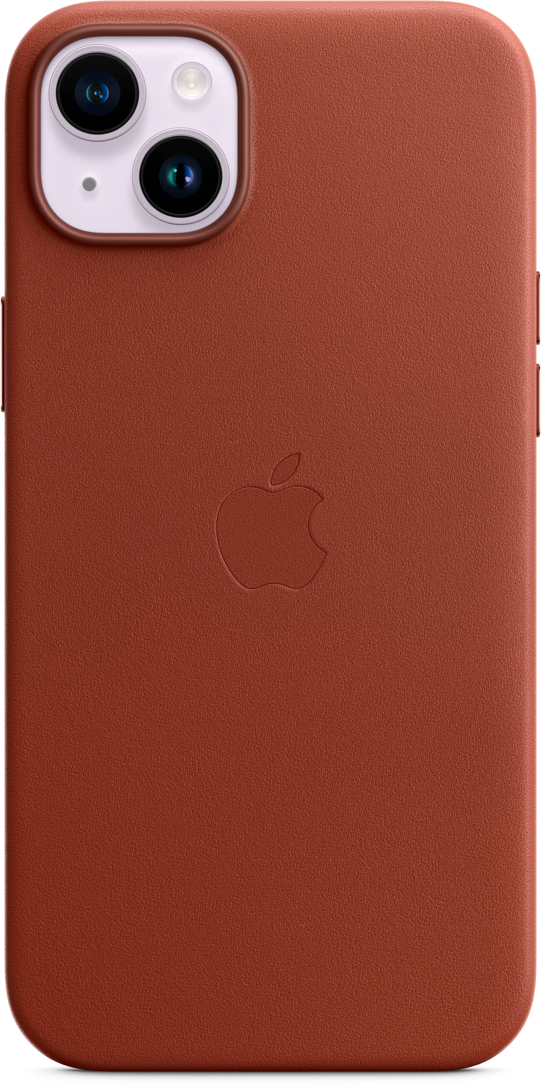 Angle. Apple - iPhone 14 Plus Leather Case with MagSafe.