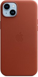 Apple - iPhone 14 Plus Leather Case with MagSafe - Umber - Front_Zoom