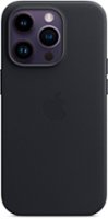 Apple - iPhone 14 Pro Leather Case with MagSafe - Midnight - Front_Zoom