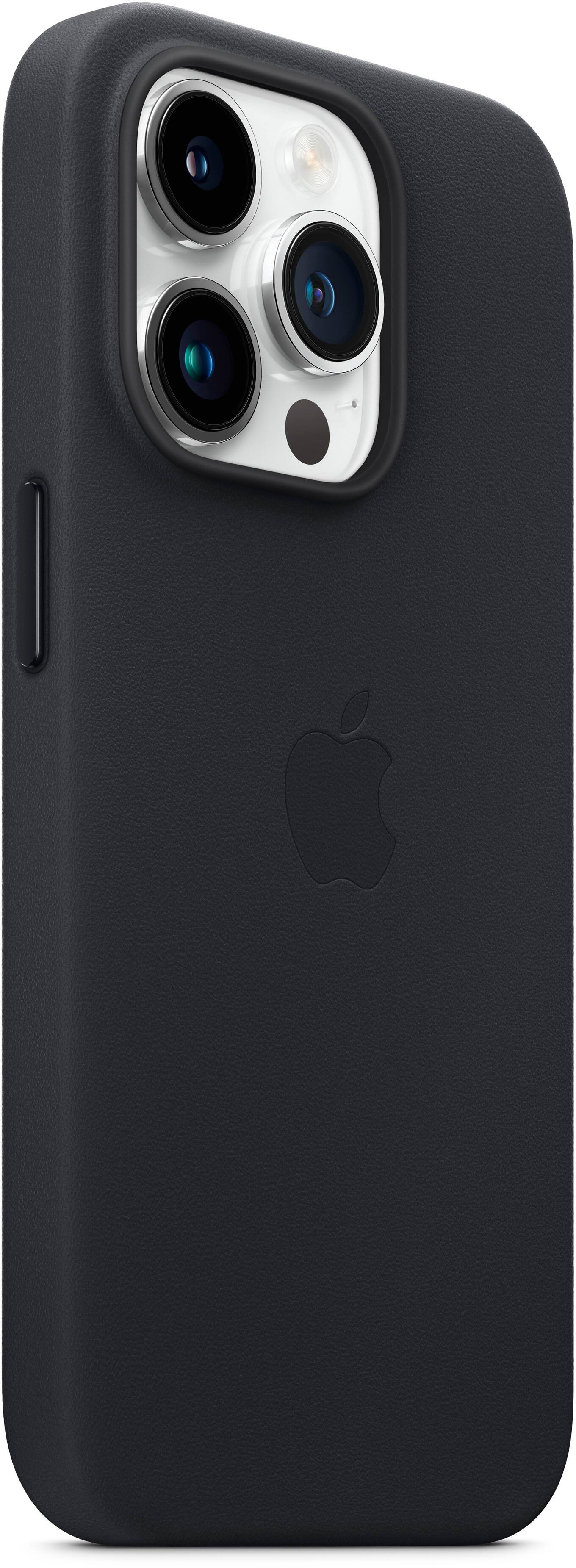 Alt View 2. Apple - iPhone 14 Pro Leather Case with MagSafe - Midnight.