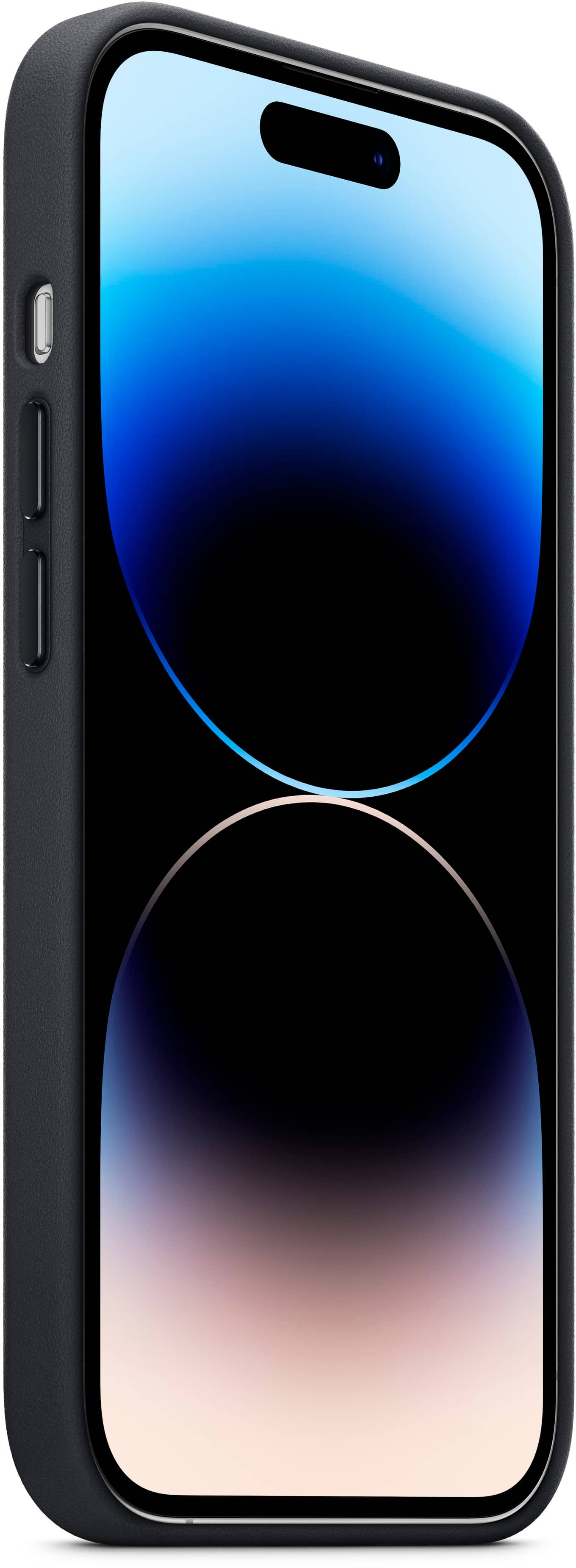 Alt View 3. Apple - iPhone 14 Pro Leather Case with MagSafe - Midnight.