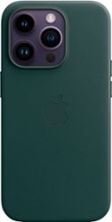 Apple - iPhone 14 Pro Leather Case with MagSafe - Forest Green - Front_Zoom