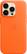 Angle. Apple - iPhone 14 Pro Leather Case with MagSafe - Orange.