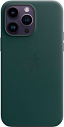 Apple - iPhone 14 Pro Max Leather Case with MagSafe - Forest Green - Front_Zoom