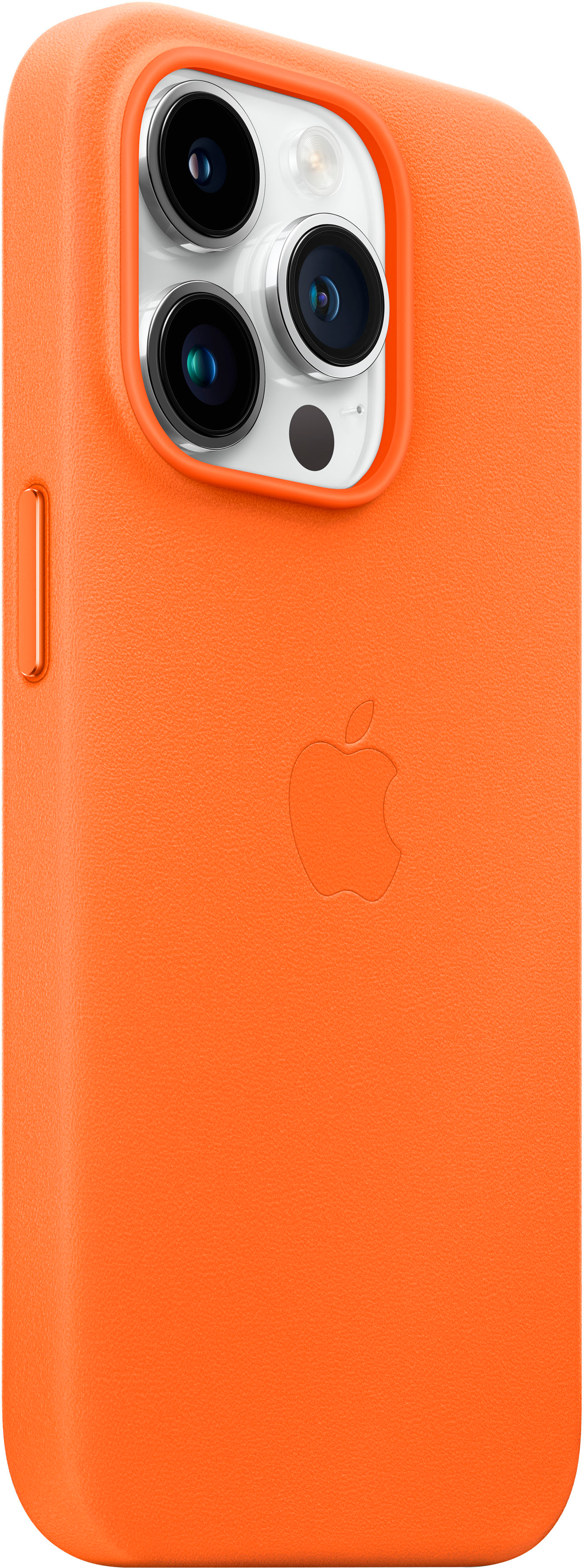 Etui Cuir pour iPhone 14 Pro avec Magsafe - Orange
