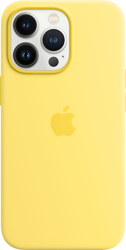 Apple - iPhone 13 Pro Max Silicone Case with MagSafe - Lemon Zest