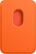 Angle. Apple - iPhone Leather Wallet with MagSafe - Orange.