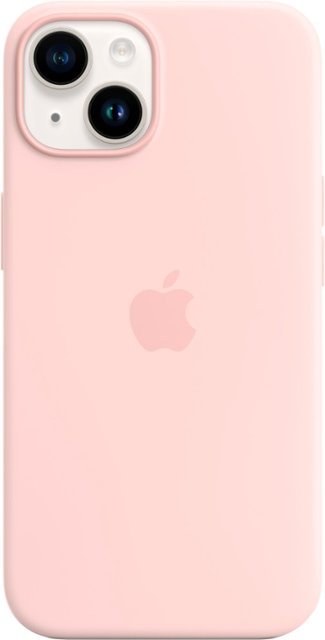Apple iPhone 14 Silicone Case with MagSafe Chalk Pink MPRX3ZM/A - Best Buy
