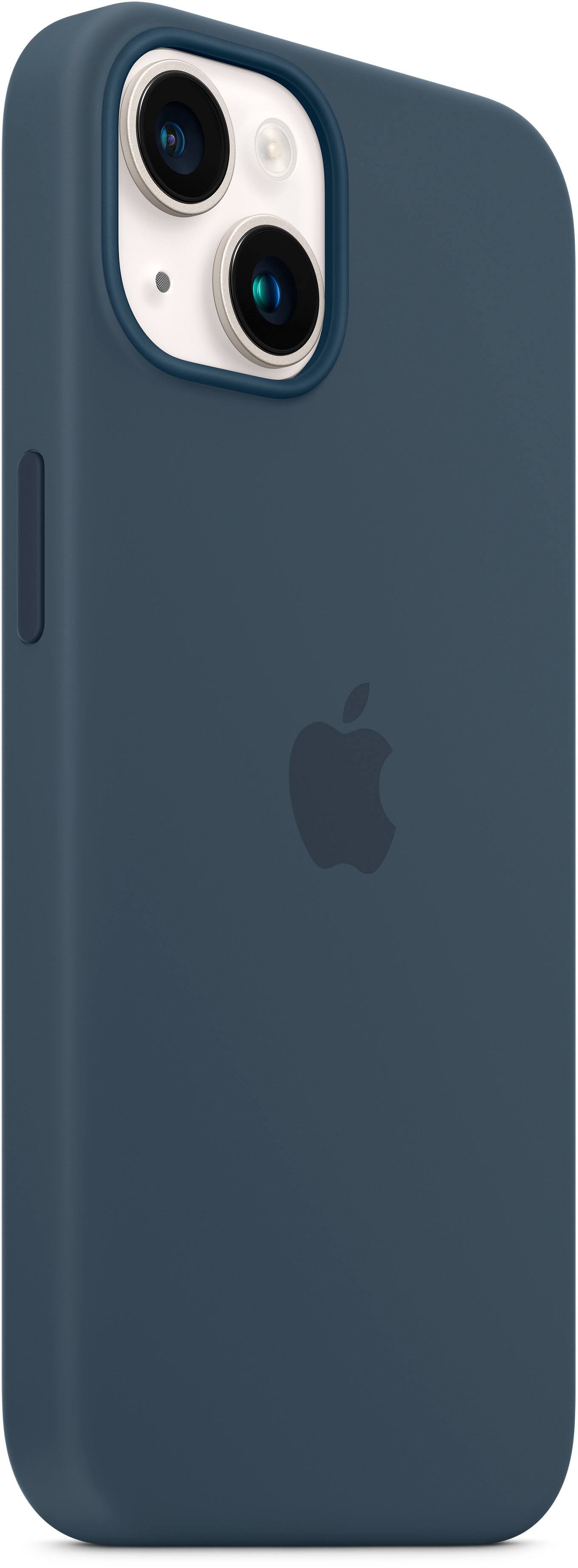 Alt View 3. Apple - iPhone 14 Plus Silicone Case with MagSafe - Storm Blue.