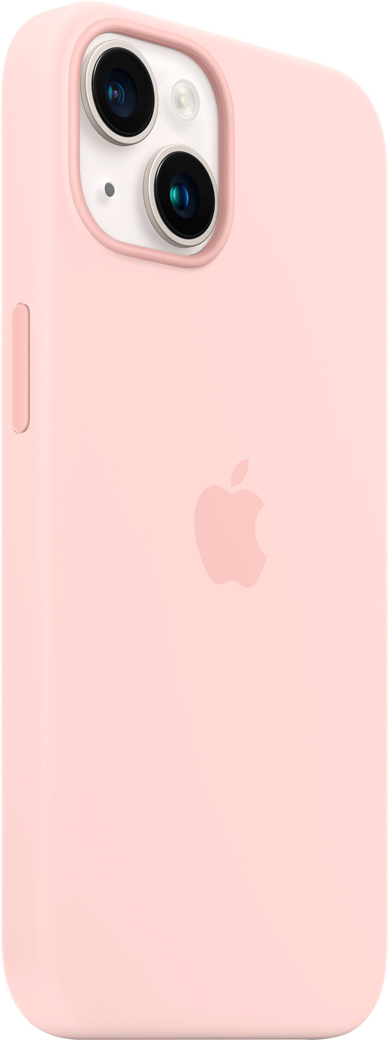 Alt View 3. Apple - iPhone 14 Plus Silicone Case with MagSafe - Chalk Pink.