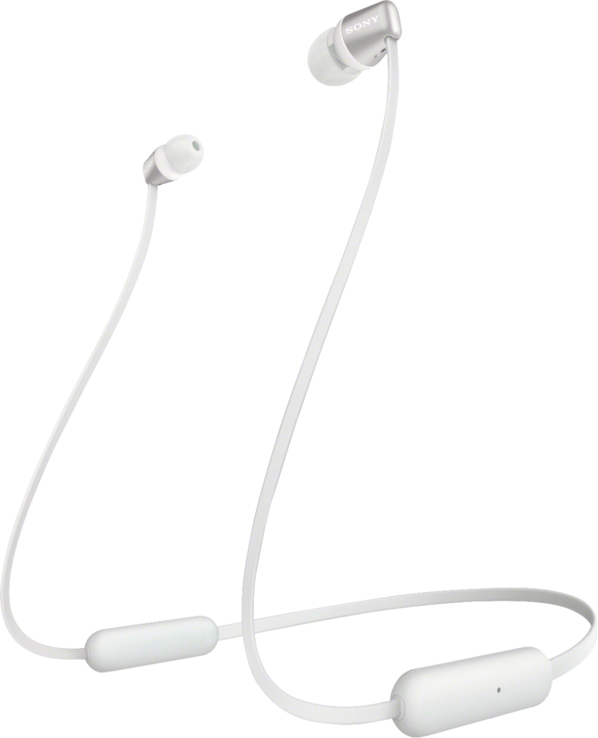 Angle View: Sony - WI-C310 Wireless In-Ear Headphones - White