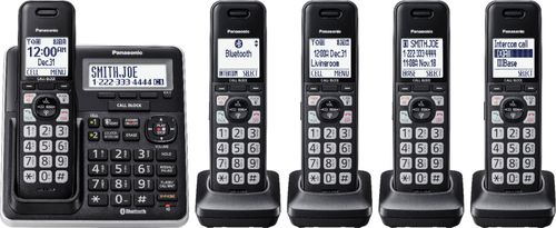 Panasonic - KX-TGF775S Link2Cell DECT 6.0 Expandable Cordless Phone System with Digital Answering System - Silver