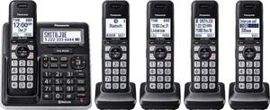 Panasonic - KX-TGF775S Link2Cell DECT 6.0 Expandable Cordless Phone System with Digital Answering System - Silver - Angle_Zoom
