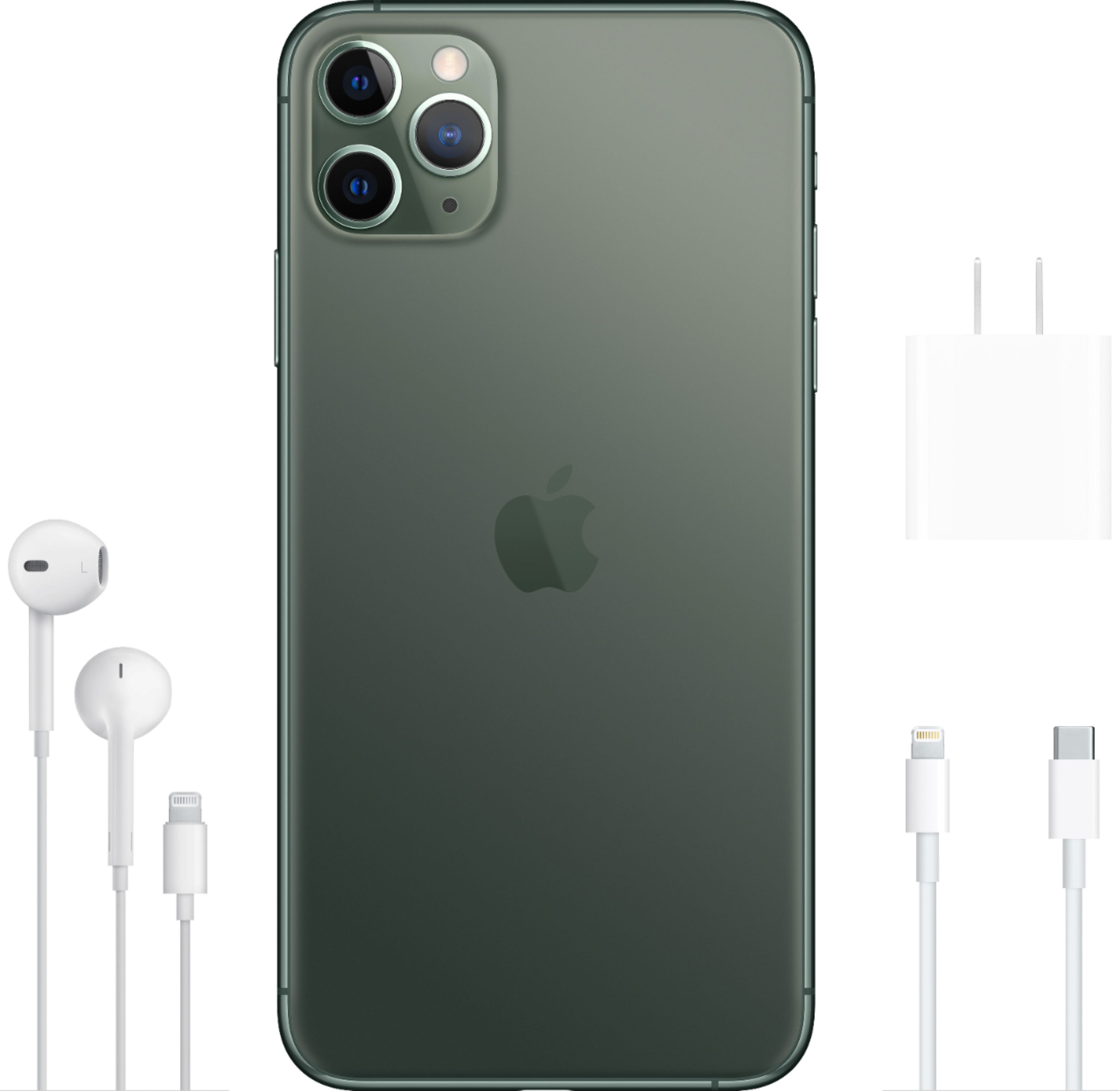 Apple Iphone 11 Pro Max 64gb Midnight Green At T Mwh22ll A