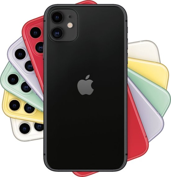 Front Zoom. Apple - iPhone 11 64GB - Black (Sprint).