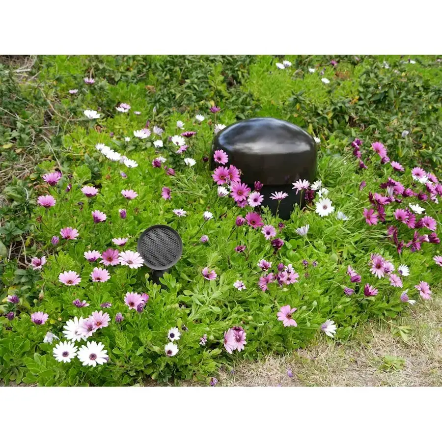 Alt View 19. Sonance - SGS 8.1 SYSTEM - Garden Series 8.1-Ch. Outdoor Speaker System with In-Ground Subwoofer (Each) - Dark Brown/Black.