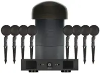 Front. Sonance - SGS 8.1 SYSTEM W/SR 2-125 AMP - Garden Series 8.1-Ch. Outdoor Speaker System with 2-Ch. Amplifier (Each) - Dark Brown/Black.