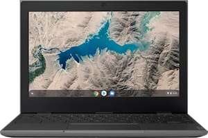 Lenovo - 100e 11.6" Chromebook - MediaTek MT8173C - 4GB Memory - 32GB eMMC Flash Memory - Black - Front_Zoom