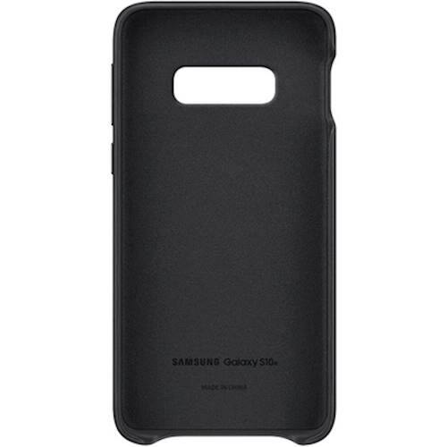 Alt View 3. Samsung - Leather Back Cover Case for Galaxy S10e, S10e (Unlocked) and S10e Enterprise Edition - Black.