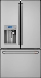 Café - 22.2 Cu. Ft. French Door Counter-Depth Refrigerator with Keurig Brewing System - Stainless steel - Front_Zoom