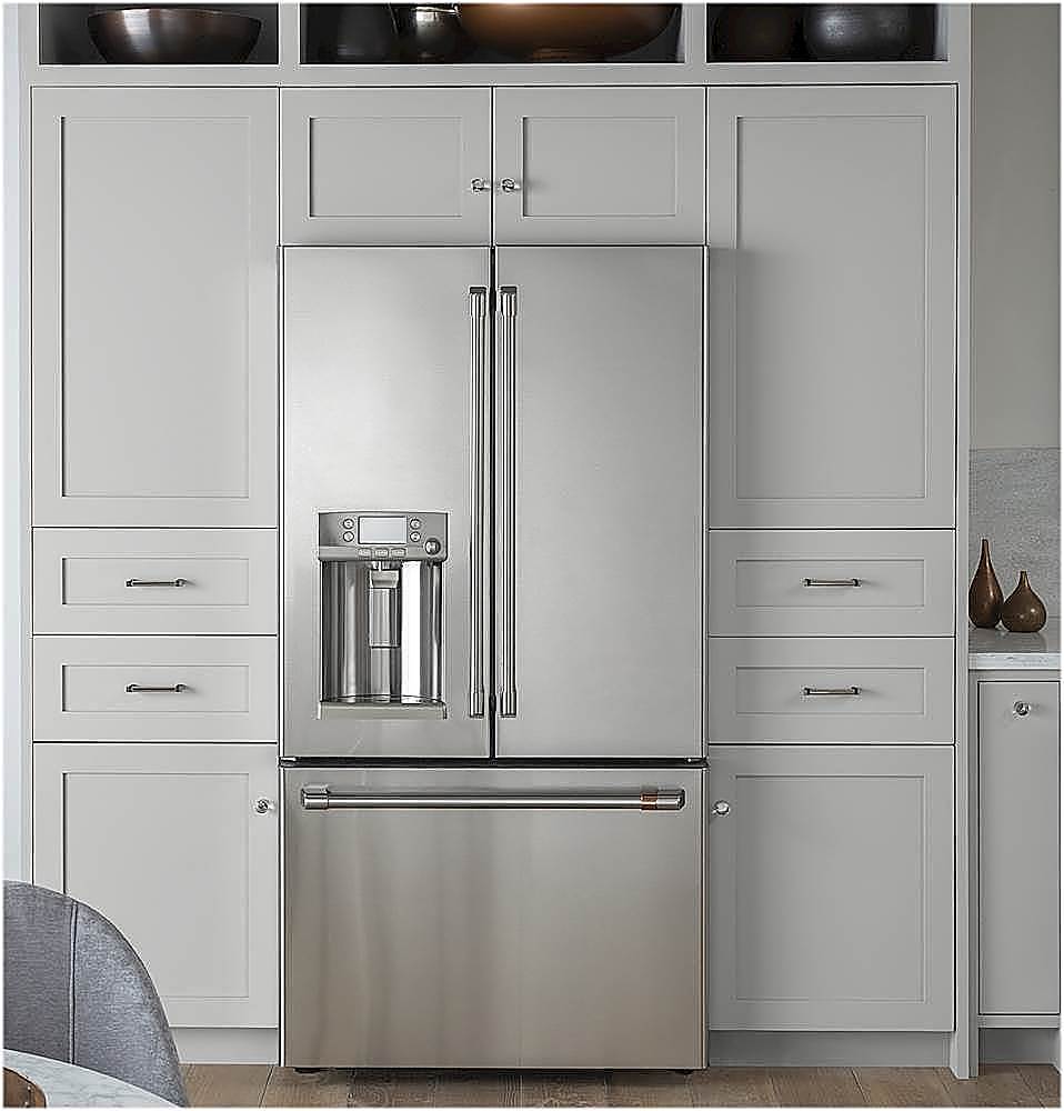 Alt View 13. Café - 27.8 Cu. Ft. French Door Refrigerator with Keurig Brewing System, Customizable - Stainless steel.
