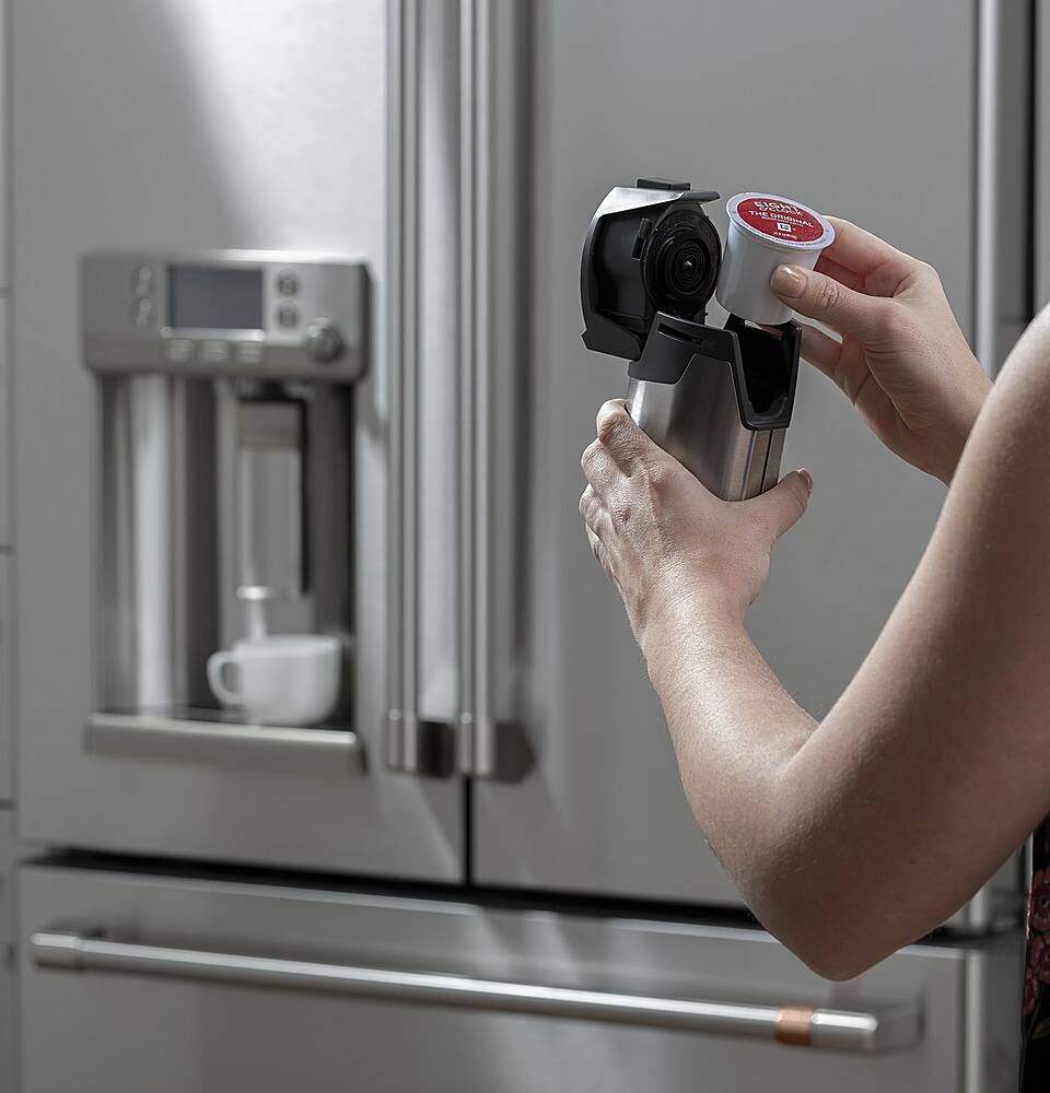 Alt View 14. Café - 27.8 Cu. Ft. French Door Refrigerator with Keurig Brewing System, Customizable - Stainless steel.