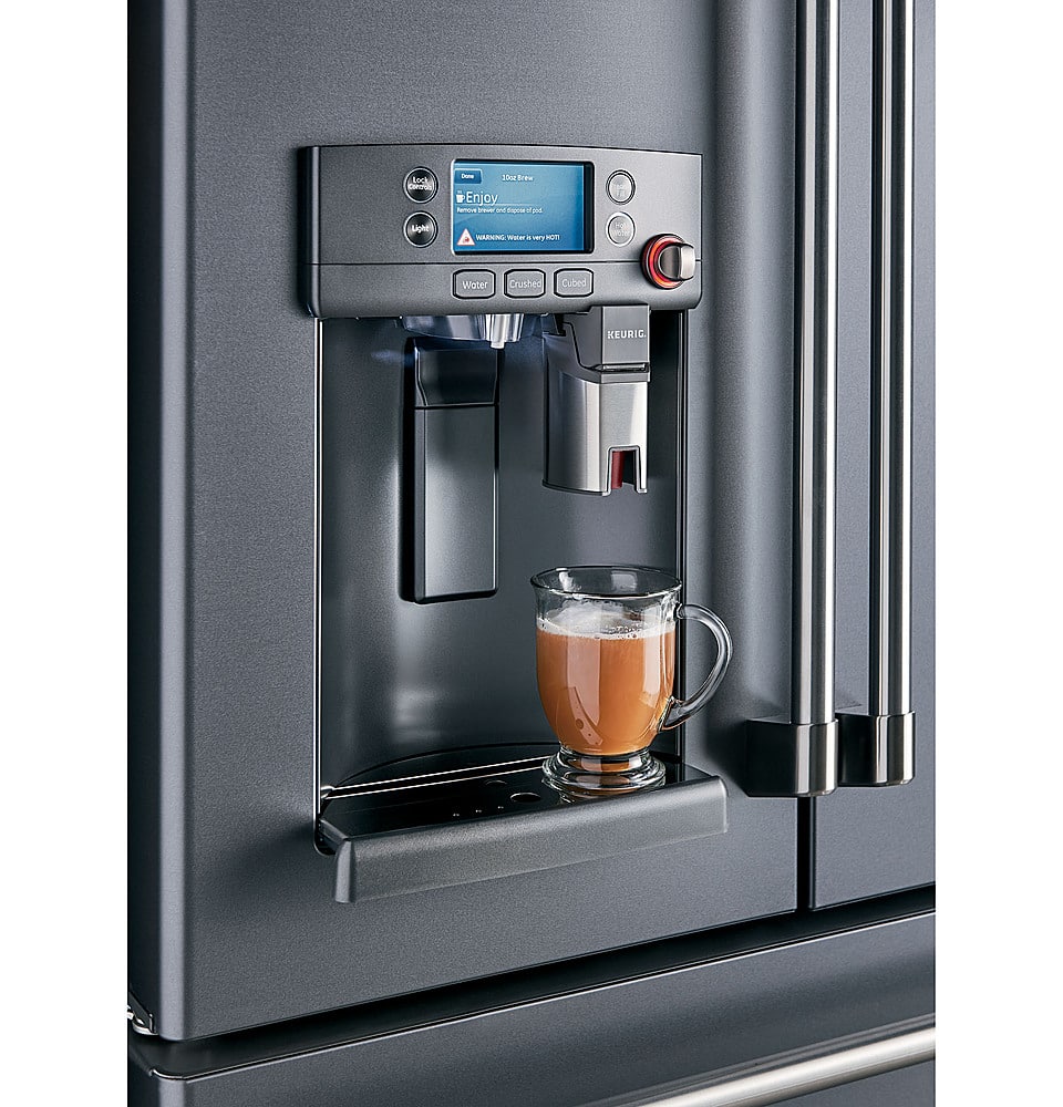 Alt View 15. Café - 27.8 Cu. Ft. French Door Refrigerator with Keurig Brewing System, Customizable - Stainless steel.