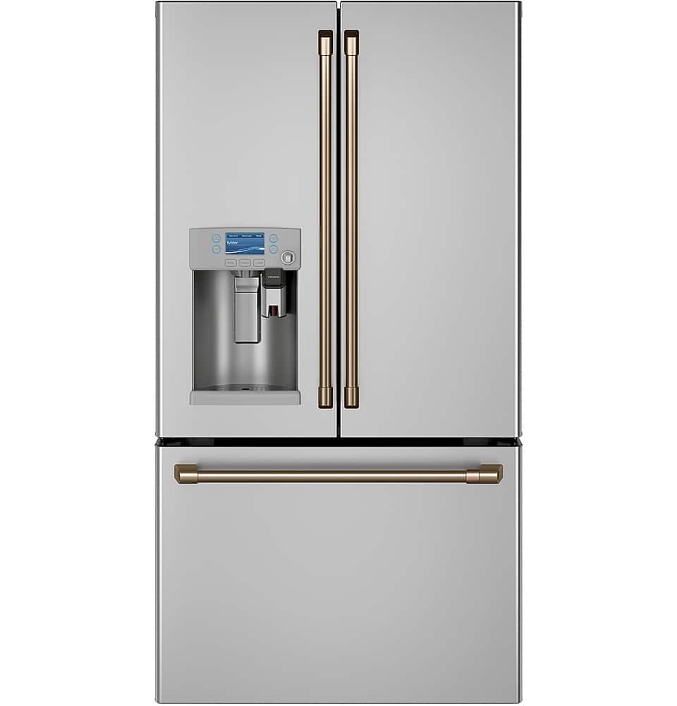 Alt View 21. Café - 27.8 Cu. Ft. French Door Refrigerator with Keurig Brewing System, Customizable - Stainless steel.