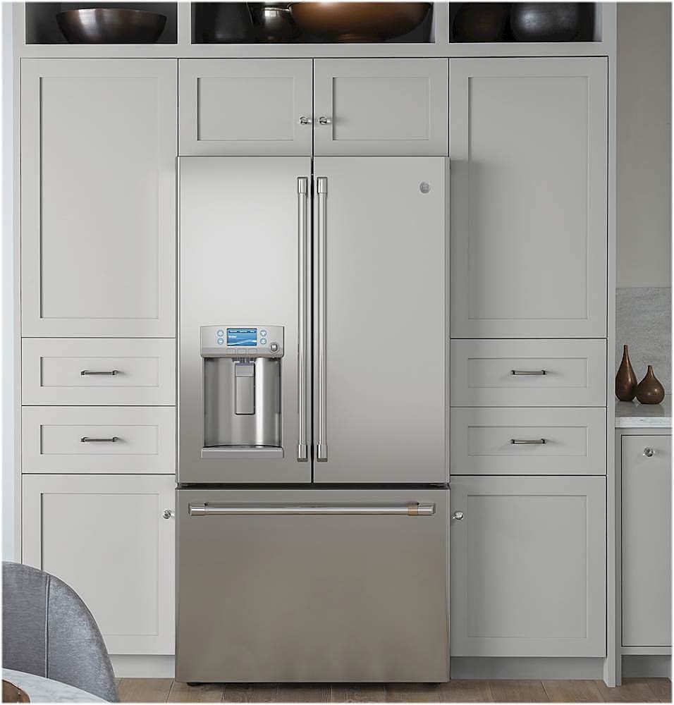 Alt View 13. Café - 27.8 Cu. Ft. French Door Refrigerator with Hot Water Dispenser, Customizable - Stainless steel.