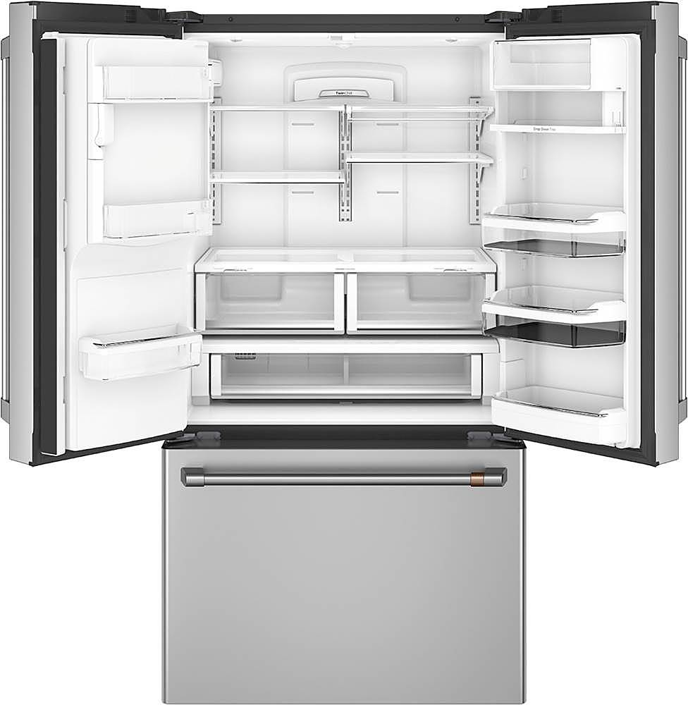 Alt View 2. Café - 27.8 Cu. Ft. French Door Refrigerator with Hot Water Dispenser, Customizable - Stainless steel.