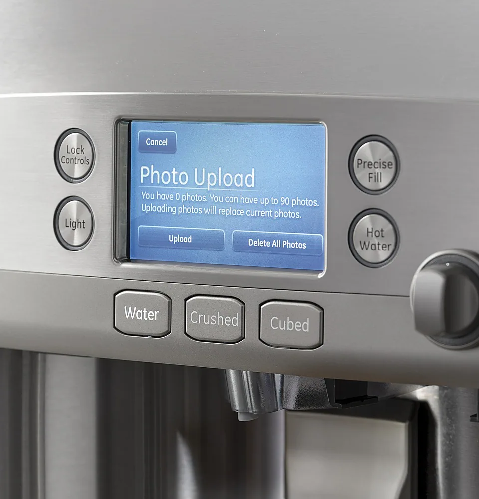 Alt View 3. Café - 27.8 Cu. Ft. French Door Refrigerator with Hot Water Dispenser, Customizable - Stainless steel.