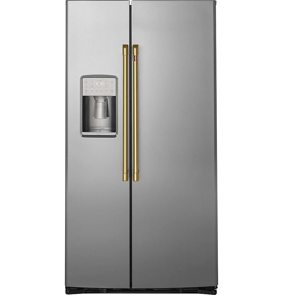 Alt View 38. Café - 21.9 Cu. Ft. Side-by-Side Counter-Depth Refrigerator, Customizable - Stainless steel.