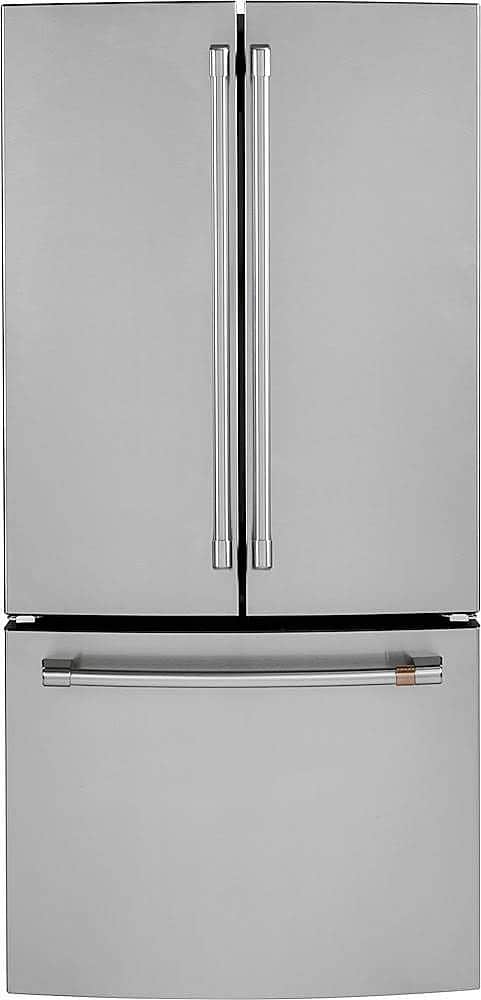Café - 18.6 Cu. Ft. French Door Counter-Depth Smart Refrigerator, Customizable - Stainless Steel - Front_Zoom