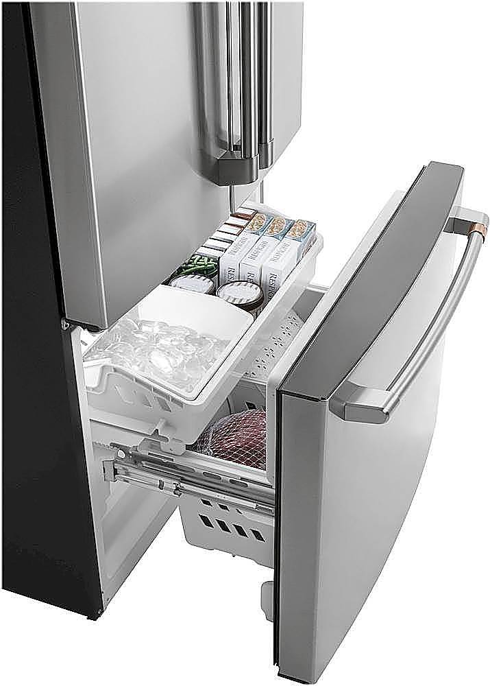 Alt View 11. Café - 18.6 Cu. Ft. French Door Counter-Depth Refrigerator, Customizable - Stainless steel.