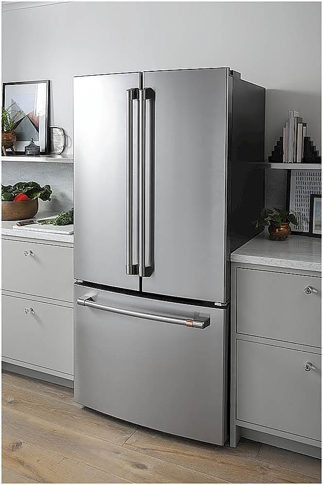 Alt View 14. Café - 18.6 Cu. Ft. French Door Counter-Depth Refrigerator, Customizable - Stainless steel.