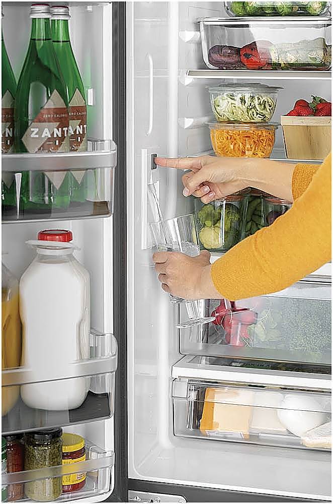 Alt View 17. Café - 18.6 Cu. Ft. French Door Counter-Depth Refrigerator, Customizable - Stainless steel.