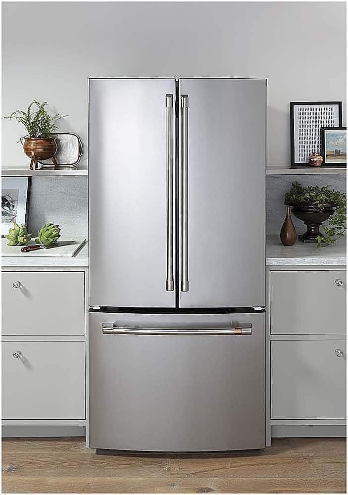 Alt View 18. Café - 18.6 Cu. Ft. French Door Counter-Depth Refrigerator, Customizable - Stainless steel.