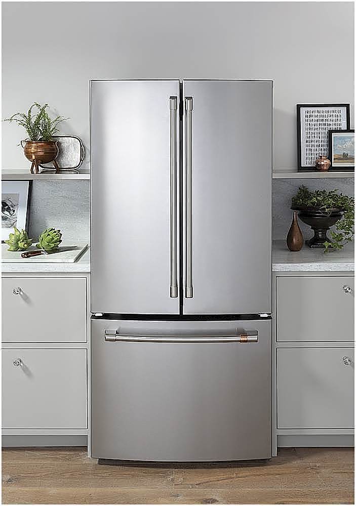 Alt View 18. Café - 18.6 Cu. Ft. French Door Counter-Depth Refrigerator, Customizable - Stainless steel.