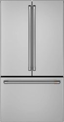 Café - 23.1 Cu. Ft. French Door Counter-Depth Refrigerator, Customizable - Stainless steel - Front_Zoom