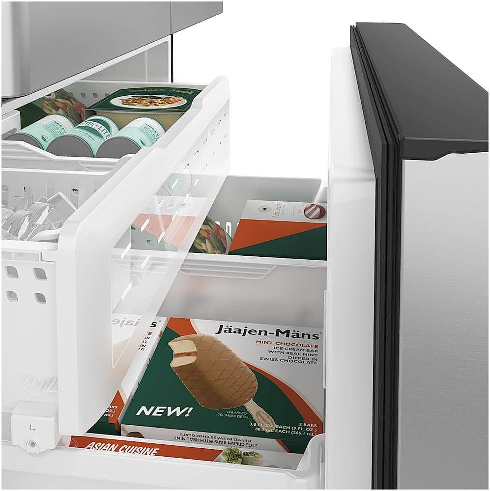 Alt View 15. Café - 23.1 Cu. Ft. French Door Counter-Depth Refrigerator, Customizable - Stainless steel.