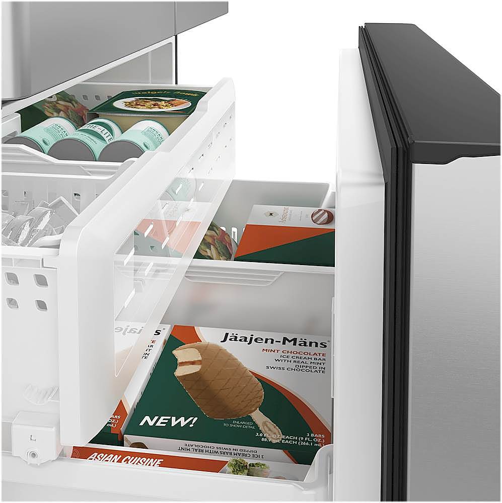 Alt View 15. Café - 23.1 Cu. Ft. French Door Counter-Depth Refrigerator, Customizable - Stainless steel.