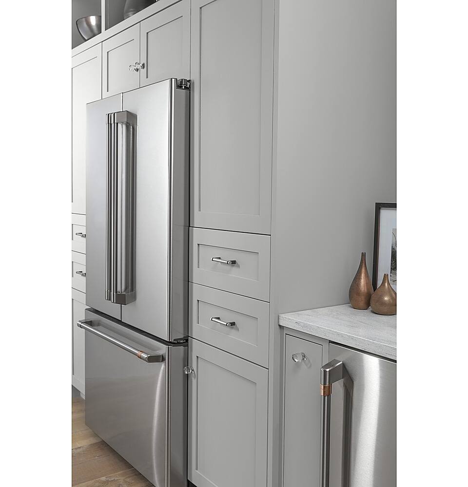 Alt View 16. Café - 23.1 Cu. Ft. French Door Counter-Depth Refrigerator, Customizable - Stainless steel.