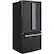 Angle. Café - 18.6 Cu. Ft. French Door Counter-Depth Refrigerator, Customizable - Matte Black.