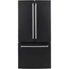 Front. Café - 18.6 Cu. Ft. French Door Counter-Depth Refrigerator, Customizable - Matte Black.