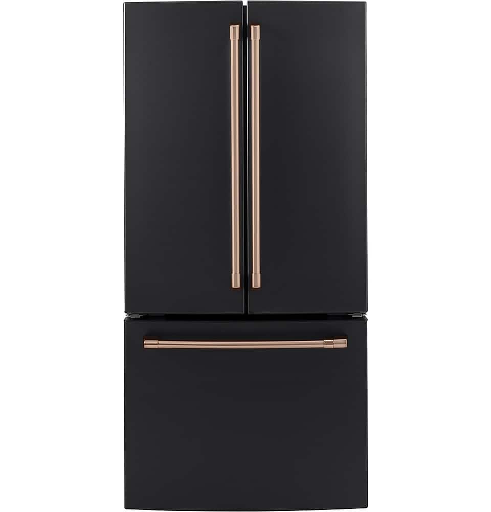 Alt View 40. Café - 18.6 Cu. Ft. French Door Counter-Depth Refrigerator, Customizable - Matte Black.