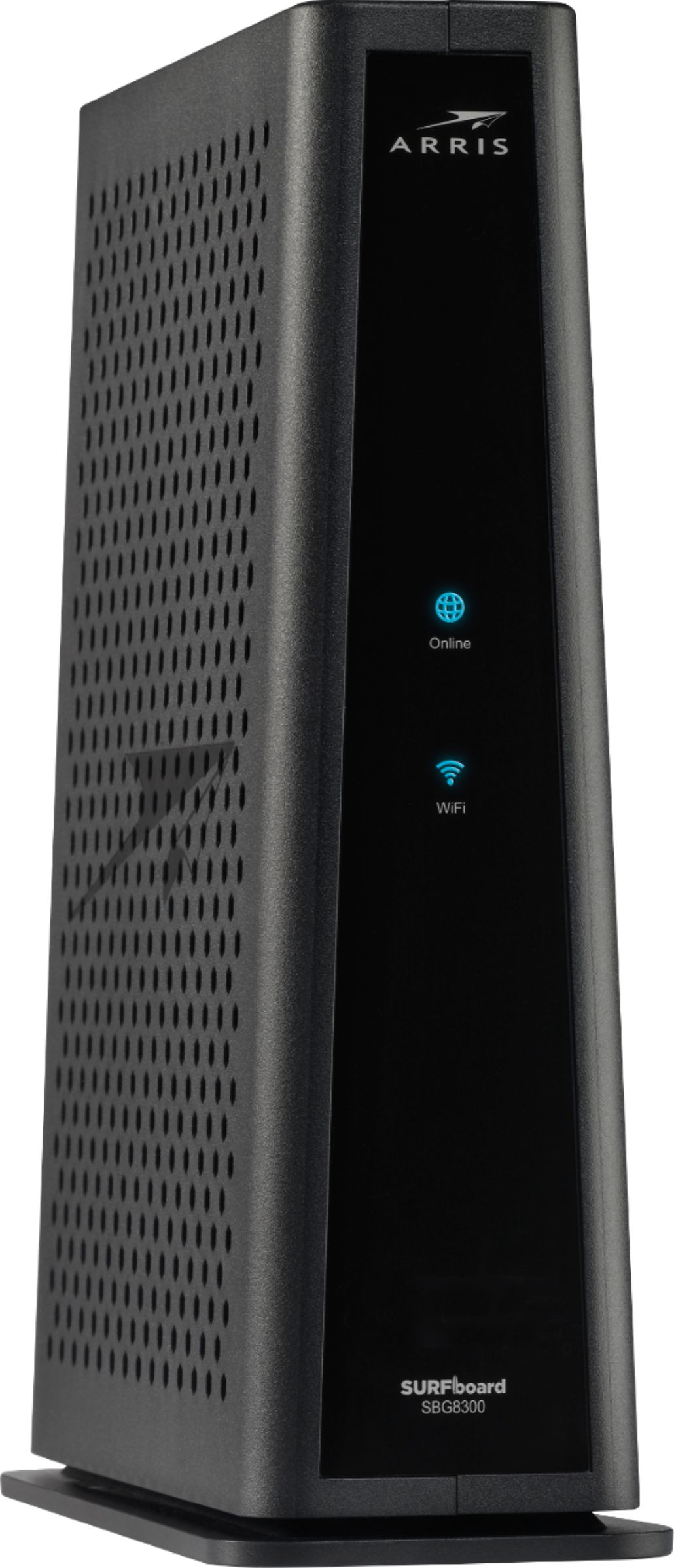 Left View: ARRIS - SURFboard DOCSIS 3.1 Cable Modem & Dual-Band Wi-Fi Router for Xfinity and Cox service tiers - Black