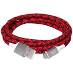Angle Zoom. 360 Electrical - Authentic Collection 4' USB Type A-to-Micro-USB Cable - Crimson.