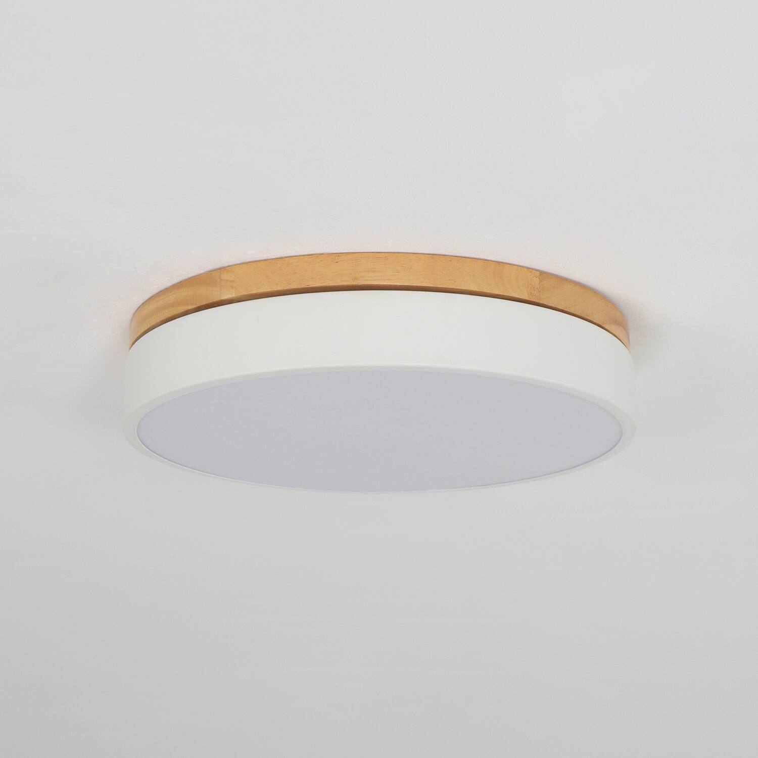 Umeiluce Modern Round LED Flush Mount Ceiling Light Iron and Wood ...